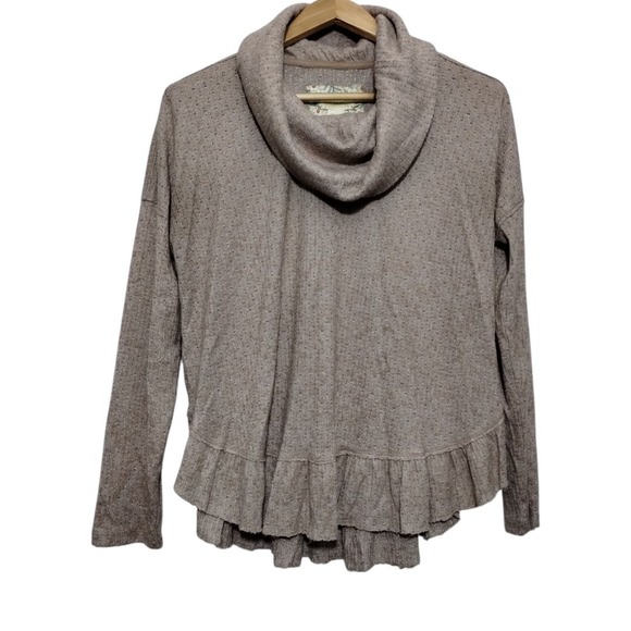 Maeve Sweaters - Maeve By Anthropologie Addie Ruffled Pullover Cowl Neck Sweater Womens M Bobo